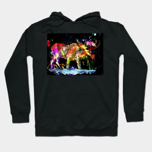 Colorful Moose Hoodie